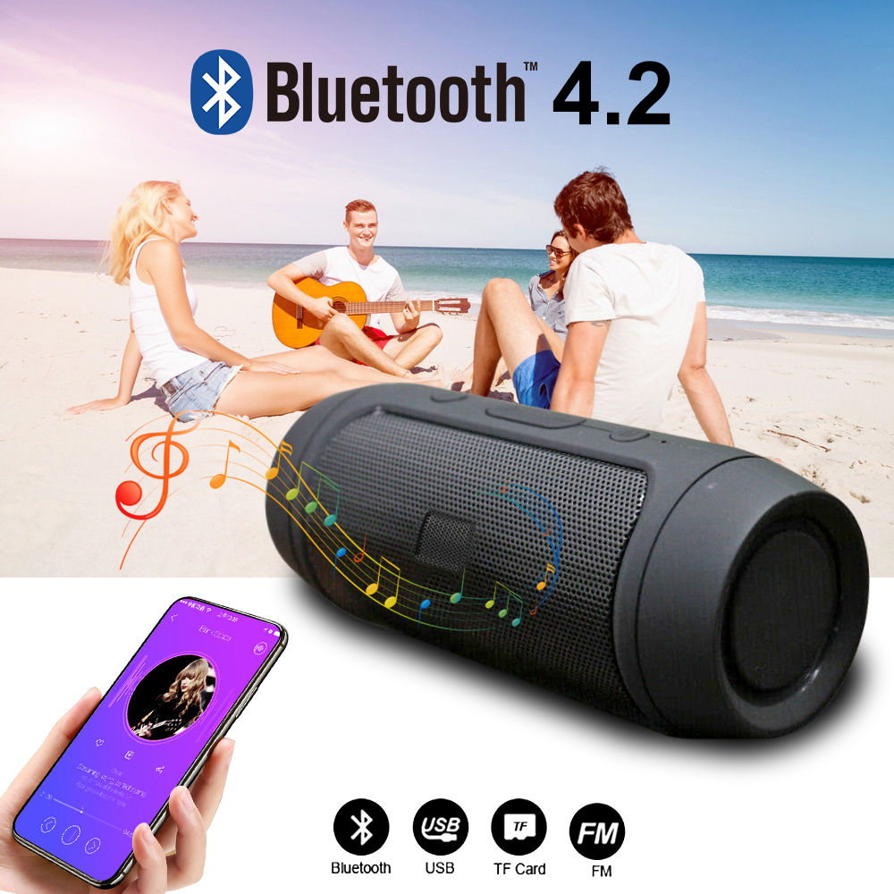 Waterproof Portable Speaker Mini Bluetooth Music Bass Speaker Subwoofer